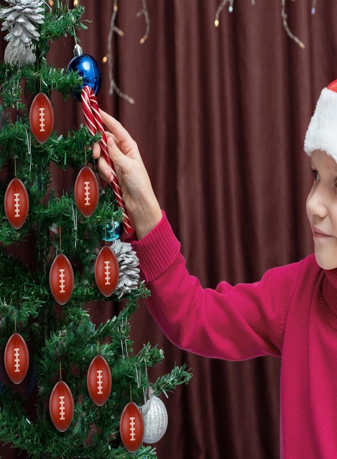 Remuuly 24 Pcs Football Ornaments for Christmas Tree Bulk Mini Football Stress Ball Decor 2.5 Inch Foam PU Decorative Sports Ornaments for Holiday Party Favor School Carnival Reward Gift Bag Fillers - Image 5